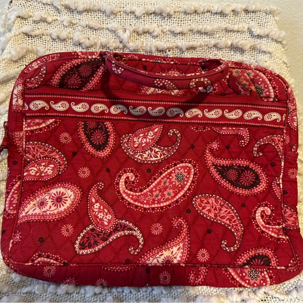 Vintage Vera Bradley Red Paisley Laptop Case